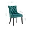Modway Regent Tufted Performance Velvet Dining Side Chairs - Set Of 2, Teal -Amazon Store 41SfukpdNFL