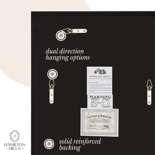 Hamilton Hills 24x36 Inch Black Brushed Metal Framed Vanity Mirrors For Wall | Rectangular Square Corner Glass Panel Wall Mirror | Deep Set Design Bathroom Vanity Mirror Hangs Horizontal Or Vertical 6 Hamilton Hills 24x36 Inch Black Brushed Metal Framed Vanity Mirrors For Wall | Rectangular Square Corner Glass Panel Wall Mirror | Deep Set Design Bathroom Vanity Mirror Hangs Horizontal Or Vertical - Image 4