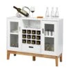 Giantex Buffet Sideboard, Wood Kitchen Server, Storage Cupboard, Wine Rack, 2 Cabinets, Drawer And Open Shelf, Living Room Furniture (White & Natural) 1 Giantex Buffet Sideboard, Wood Kitchen Server, Storage Cupboard, Wine Rack, 2 Cabinets, Drawer And Open Shelf, Living Room Furniture (White & Natural) -Amazon Store 41SpMfywRuL