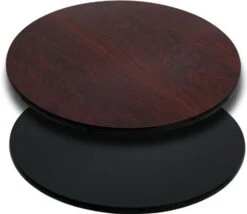 Flash Furniture Glenbrook 3 Pack 24'' Round Table Top With Black Or Mahogany Reversible Laminate Top