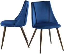 FurnitureR Mid-Century Dining Room Chairs Set Of 2, Side Chair Velvet Upholstered Seat With Metal Frame, Yellow -Amazon Store 41T 7yPcOL. AC