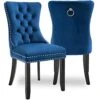 Set Of 2 Modern Upholstered Fabric Dining Chair With Nailhead Trim And Button Tufted Back (Blue) 1 Set Of 2 Modern Upholstered Fabric Dining Chair With Nailhead Trim And Button Tufted Back (Blue) -Amazon Store 41T2K750euL