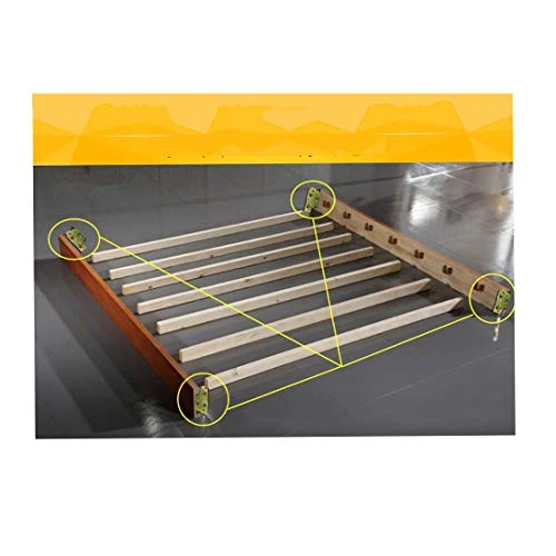 Socell 4 Sets Bed Rail Brackets Heavy Duty No-Mortise Bed Rail Fittings Wooden Bed Frame Connectors With Screws For Headboards Footboards Hold 8 Socell 4 Sets Bed Rail Brackets Heavy Duty No-Mortise Bed Rail Fittings Wooden Bed Frame Connectors With Screws For Headboards Footboards Hold - Image 6