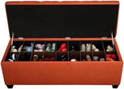 MJL Furniture Designs Sole Secret Tufted Ottoman, Bedroom Entryway Bench With Shoe Storage Slots, Stores Up To 36 Pairs, Large, Balboa Sand -Amazon Store 41TCNTm fPL. AC 1