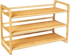Honey-Can-Do SHO-01599 Bamboo 3-Tier Shoe Shelf -Amazon Store 41TIUDgMlzS. AC