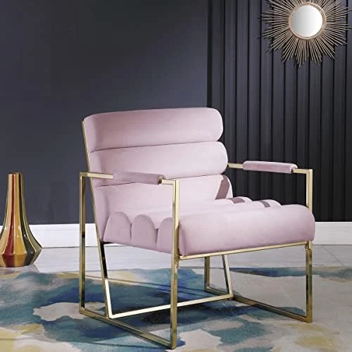 Morden Fort Italian Light Luxury Lounge Chair, Contemporary Velvet Upholstered Lounge Armchair With Bright-Colored Cushions, For Living Room, Bedroom, Dinning, Office, Black 12 Morden Fort Italian Light Luxury Lounge Chair, Contemporary Velvet Upholstered Lounge Armchair With Bright-Colored Cushions, For Living Room, Bedroom, Dinning, Office, Black - Image 10