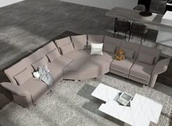 LLappuil Modular Sectional Sofa With Storage Oversized L Shaped Velvet Sofa, Big Corner Sleeper Couch With Reversible Chaise, High Recliner Back Couch -Brown