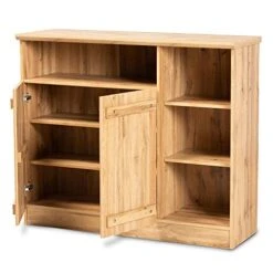 Baxton Studio Eren Sideboards And Servers, Oak Brown