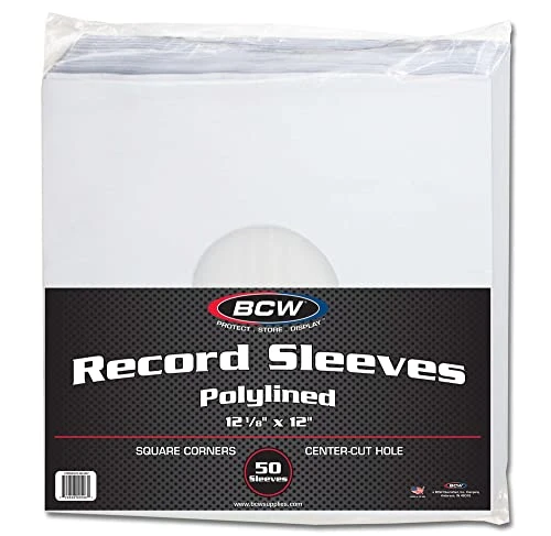 50 BCW 12" Paper & Plastic Polylined Record Inner Sleeves For LP Vinyl Record Albums 3 50 BCW 12" Paper & Plastic Polylined Record Inner Sleeves For LP Vinyl Record Albums