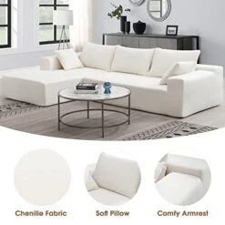 Melpomene Modular Sectional Sofa, Modern Minimalist 109" L-Shape 2 PC Free Combination Upholstered Sleeper Sofa Couch,White 15 Melpomene Modular Sectional Sofa, Modern Minimalist 109" L-Shape 2 PC Free Combination Upholstered Sleeper Sofa Couch,White -Amazon Store 41Ti7TagO8L