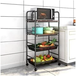Free Standing Kitchen Storage Shelf Rack Kitchen Crevice Storage Rack Floor-to-ceiling Multi-layer Trolley Fruit And Vegetable Rack Narrow Refrigerator Gap Storage Rack Shelf Kitchen Bakers Rack Micro -Amazon Store 41TjoTJyV9L. AC