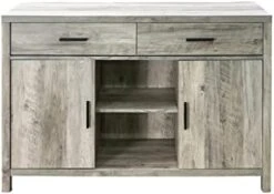 ICE ARMOR JET99600-2121 4-Door Sideboard With Two Storage Cabinets 47" W Credenza Dining Server Cupboard Buffet Table In Distressed Grey Finish -Amazon Store 41TkYi2kIL. AC