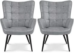 Yaheetech Faux Leather Chair Upholstered Living Room Chairs Accent Armchair With Tapered Legs Tufted Sofa Chairs For Home Office/Dining Room/Bedroom Brown, Set Of 2 22 Yaheetech Faux Leather Chair Upholstered Living Room Chairs Accent Armchair With Tapered Legs Tufted Sofa Chairs For Home Office/Dining Room/Bedroom Brown, Set Of 2 -Amazon Store 41U8E3QxZdL. AC