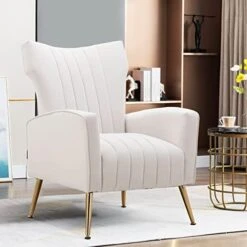 Artechworks Tufted Contemporary Velvet Wingback HighBack Loveseat Sofa Chair Upholstered Couch With Gold Metal Legs Two-Seat Sofa For Living Room Bedroom Apartment Small Space Dorm, Caramel Color -Amazon Store 41UEcGrGIoL. AC 1