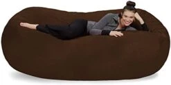 Sofa Sack - Plush Bean Bag Sofas With Super Soft Microsuede Cover - XL Memory Foam Stuffed Lounger Chairs For Kids, Adults, Couples - Jumbo Bean Bag Chair Furniture - Charcoal 7.5' -Amazon Store 41UFXrYikZL. AC