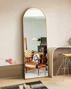 Otlsh 16"x48" Arched Mirror, Wall Mirror, Hanging Mirrors With Leather Strap, Full Length Mirror, Wall Mounted Arch Mirror, For Living Room, Bathroom, Bedroom, Entryway -Black -Amazon Store 41UHnNFjbiL. AC