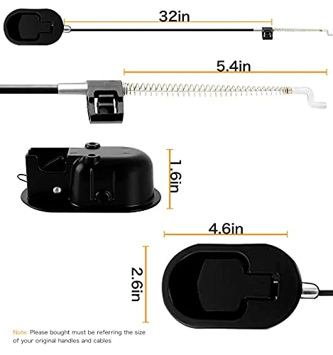 AnrSee 2-Sets Recliner Replacement Parts Universal Black Metal Pull Recliner Handle With Cable For Major Recliner Brands Couch Style Pull Chair Release Handle For Sofa 4 AnrSee 2-Sets Recliner Replacement Parts Universal Black Metal Pull Recliner Handle With Cable For Major Recliner Brands Couch Style Pull Chair Release Handle For Sofa - Image 2