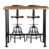 3-Piece Table & Chair Sets For Pub Kitchen Dining Living Party Bistro Breakfast, 1 Rectangular Dining Table (47.3" L X 41.3" H X 23.6" W), 2 Round Swivel Adjustable Stools (20.47"-25.59" Height), Weld 1 3-Piece Table & Chair Sets For Pub Kitchen Dining Living Party Bistro Breakfast, 1 Rectangular Dining Table (47.3" L X 41.3" H X 23.6" W), 2 Round Swivel Adjustable Stools (20.47"-25.59" Height), Weld -Amazon Store 41UIsenJXtL