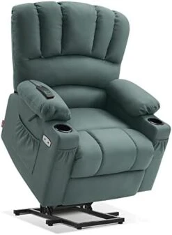 MCombo Electric Power Lift Recliner Chair Sofa With Massage And Heat For Elderly, Extended Footrest, Hand Remote Control, Cup Holders, USB Ports, 2 Side Pockets, Fabric 7095 -Amazon Store 41UKxlU5DL. AC