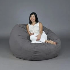 FUGU Bean Bag Chair, Premium Foam Filled 4 XL, Protective Liner Plus Removable Machine Wash Grey Cover 20 FUGU Bean Bag Chair, Premium Foam Filled 4 XL, Protective Liner Plus Removable Machine Wash Grey Cover -Amazon Store 41UMKySNAPL
