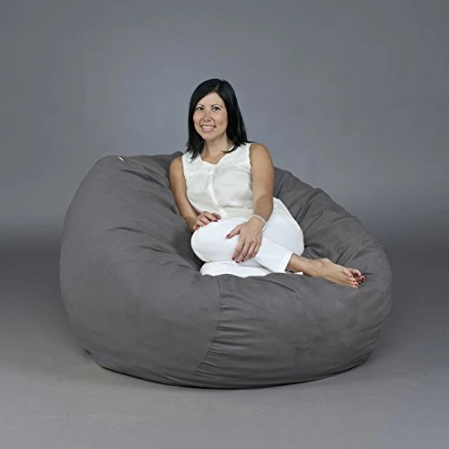 FUGU Bean Bag Chair, Premium Foam Filled 4 XL, Protective Liner Plus Removable Machine Wash Grey Cover 6 FUGU Bean Bag Chair, Premium Foam Filled 4 XL, Protective Liner Plus Removable Machine Wash Grey Cover - Image 4