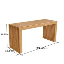 APRTAT Bamboo Dining Bench,Indoor Storage Bench Wood | Kitchen & Living Room Furniture-35.43L X 12.99W X 16.93H In -Amazon Store 41UaZi0BmsL