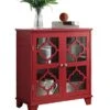 Kings Brand Furniture Red Finish Wood Buffet Cabinet Console Table -Amazon Store 41UbfFQ335L