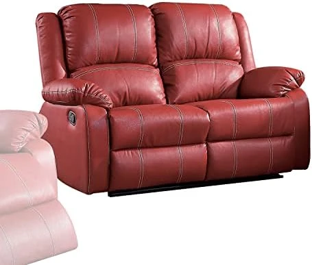 Elountik Modern Zuriel Motion Reclining Loveseat With Tight Back & Seat Cushion,Tight Pillow Top Arm, Recliner Loveseat With Motion Reclining Mechanism For Living Room (Black PU, Reclining Loveseat) 6 Elountik Modern Zuriel Motion Reclining Loveseat With Tight Back & Seat Cushion,Tight Pillow Top Arm, Recliner Loveseat With Motion Reclining Mechanism For Living Room (Black PU, Reclining Loveseat) - Image 4