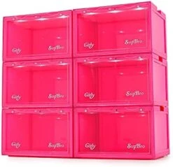 SupBro Led Collection Crate - Voice Control - Easy Access Storage Shoes Box, Stackable Shoe Storage With Clear Plastic Door For Sneakers - (11.2 X 14.9 X 8.8 Inch (2pack), White) -Amazon Store 41UkTavIjtS. AC