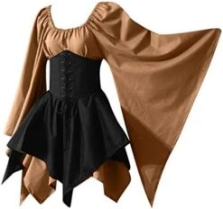 JEGULV Medieval Fairy Cosplay Set Women's Gothic Elf Fairy Short Dresses Renaissance Costumes Halloween Flare Sleeve Dress 21 JEGULV Medieval Fairy Cosplay Set Women's Gothic Elf Fairy Short Dresses Renaissance Costumes Halloween Flare Sleeve Dress -Amazon Store 41V0BOxDHvL. AC