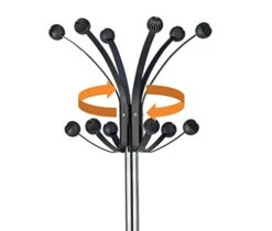 UNILUX Hakea Coat Stand Chrome-Plated Steel And Black Plastic With 12 Round Clothes Hooks And Adjustable Umbrella Stand 176 Cm High -Amazon Store 41V1wCll4jL