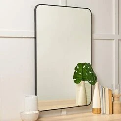 24"x36" Black Bathroom Mirror, Upgrade Metal Frame Wall Mounted With Rounded Corner For Entryways, Living Rooms 21 24"x36" Black Bathroom Mirror, Upgrade Metal Frame Wall Mounted With Rounded Corner For Entryways, Living Rooms -Amazon Store 41VAN397J3L