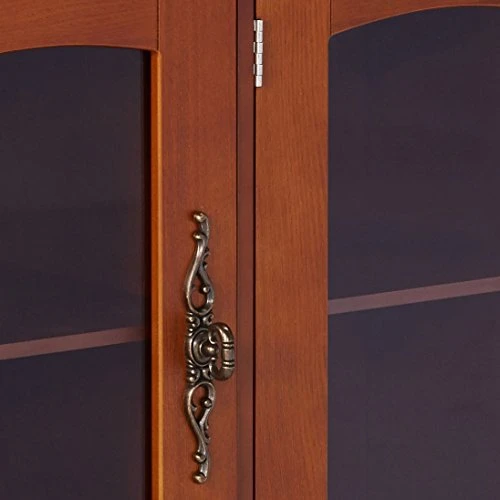 Kings Brand Furniture - Penrose Wood/Glass Sideboard Buffet Cabinet, Walnut 7 Kings Brand Furniture - Penrose Wood/Glass Sideboard Buffet Cabinet, Walnut - Image 5