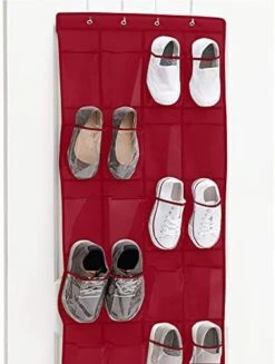 Gorilla Grip Crystal Clear Large 24 Pocket Shoe Organizer, Holds Up To 40 Pounds, Sturdy Hooks, Space Saving, Over Door, Storage Rack Hangs On Closets For Shoes, Sneakers Or Accessories, Red 17 Gorilla Grip Crystal Clear Large 24 Pocket Shoe Organizer, Holds Up To 40 Pounds, Sturdy Hooks, Space Saving, Over Door, Storage Rack Hangs On Closets For Shoes, Sneakers Or Accessories, Red -Amazon Store 41VLNlkpSHL. AC