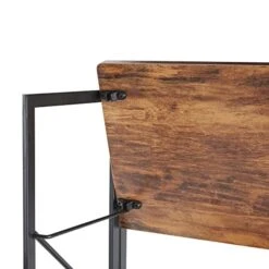 4 Tier Folding Bookshelf, Industrial Metal Book Shelf For Storage, Folding Bookcase For Organization And Storage, Rustic Wooden Metal Book Case For Living Room Office, 11.8 D X 23.6 W X 49.8 H Inches -Amazon Store 41VUvVjpOiL