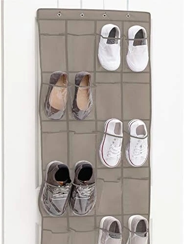 Gorilla Grip Crystal Clear Large 24 Pocket Shoe Organizer, Holds Up To 40 Pounds, Sturdy Hooks, Space Saving, Over Door, Storage Rack Hangs On Closets For Shoes, Sneakers Or Accessories, Red 7 Gorilla Grip Crystal Clear Large 24 Pocket Shoe Organizer, Holds Up To 40 Pounds, Sturdy Hooks, Space Saving, Over Door, Storage Rack Hangs On Closets For Shoes, Sneakers Or Accessories, Red - Image 5