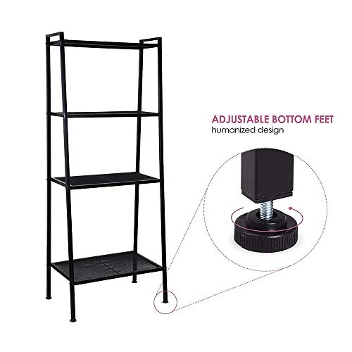 Samanoya Ladder Bookshelf 4 Levels,Wide Industrial Ladder With Sturdy Metal Frame,Open Display Shelf Storage Flower Shelf,Home Kitchen Office Organizer Rack 8 Samanoya Ladder Bookshelf 4 Levels,Wide Industrial Ladder With Sturdy Metal Frame,Open Display Shelf Storage Flower Shelf,Home Kitchen Office Organizer Rack - Image 6