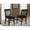 East West Furniture Norfolk Kitchen Chairs - Wooden Seat And Black Solid Wood Structure Wooden Dining Chair Set Of 2 & Wood DLT-ABK-TP Dining Room Table Round Tabletop And 42 X 29.5-Black Finish -Amazon Store 41VaeKlposL 1