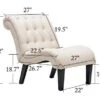 Haobo Home Armless Accent Chair Button Tufted Slipper Chair Side Chair For Dining Room Living Room Bedroom Funiture 2 Haobo Home Armless Accent Chair Button Tufted Slipper Chair Side Chair For Dining Room Living Room Bedroom Funiture -Amazon Store 41Vb3kuPSYL