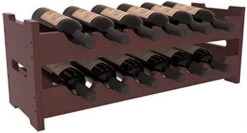 Wine Racks America® Living Series Mini Scallop Wine Rack - Durable And Modular Wine Storage System, Pine Unstained - Holds 12 Bottles -Amazon Store 41Vfyald PL. AC