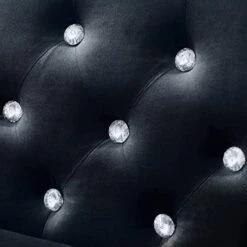 2-Piece Black Velvet Upholstered Living Room Furniture Set, Including 3-Seater Sofa And Loveseat With Jeweled Buttons, Square Arm, Four Pillows Included For Living Room, Office 18 2-Piece Black Velvet Upholstered Living Room Furniture Set, Including 3-Seater Sofa And Loveseat With Jeweled Buttons, Square Arm, Four Pillows Included For Living Room, Office -Amazon Store 41ViskZe08L