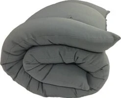 D&D Futon Furniture Cotton/Foam/Polyester Queen Size Traditional Japanese Floor Rolling Futon Mattresses 3x60x80, Gray -Amazon Store 41Vj6u3fixL 2