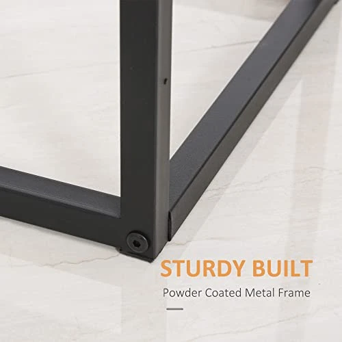 HOMCOM 5 Piece Dining Table Set For 4, Kitchen Table And Chairs For Breakfast Nook, Small Space, Apartment, Space Saving, Walnut Wood Color 9 HOMCOM 5 Piece Dining Table Set For 4, Kitchen Table And Chairs For Breakfast Nook, Small Space, Apartment, Space Saving, Walnut Wood Color - Image 7