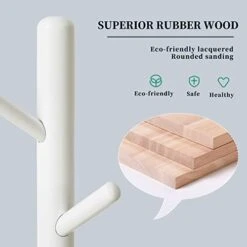 Aibiju Standing Coat Rack Stand With 8 Hooks And 3 Height Options, Wood Kids Coat Tree With Sturdy Round Base, Small Hall Tree Coat Rack White YD-1009 13 Aibiju Standing Coat Rack Stand With 8 Hooks And 3 Height Options, Wood Kids Coat Tree With Sturdy Round Base, Small Hall Tree Coat Rack White YD-1009 -Amazon Store 41Vso6ruRBL