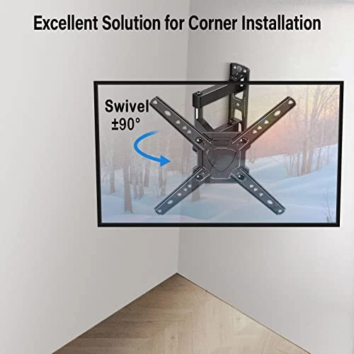 MOUNTUP Full Motion TV Wall Mount For Most 26-50 Inch TVs, Max VESA 300x300mm Wall Mount TV Bracket With Swivel Tilting Extension Level Adjustment For LED LCD Flat Curved TVs MU0018 6 MOUNTUP Full Motion TV Wall Mount For Most 26-50 Inch TVs, Max VESA 300x300mm Wall Mount TV Bracket With Swivel Tilting Extension Level Adjustment For LED LCD Flat Curved TVs MU0018 - Image 4