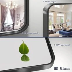 Abelockand Black Bathroom Mirror For Wall, 24" X 36" Black Rectangle Mirror For Wall, Matte Black Metal Framed Bathroom Mirror, Wall Mounted Black Vanity Mirror, Horizontally Or Vertically -Amazon Store 41VvjQaWqAL