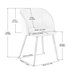 EGGREE Mid Century Modern Velvet Accent Living Room Chair Set Of 2 Upholstered Leisure Club Chair Vanity Chairs Armrest With Solid Metal Legs Velvet Cushion For Bedroom Living Room Kitchen,Grey -Amazon Store 41VydeA5TdS 1