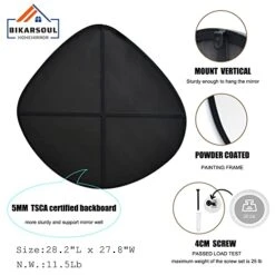 BIKARSOUL Irregular Wall Mirror Matel Matte Black Framed Wall Mirror For Living Room Bedroom Bathroom Entryway Wall Decor 27.8"*28.2" BKS-JIN444-HEI70 -Amazon Store 41W8L9ALSjL