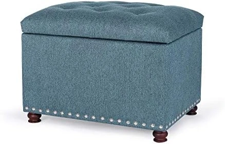 Joveco 24" Ottoman With Storage For Living Room Rectangular Fabric Tufted Bench Footrest - Light Grey 13 Joveco 24" Ottoman With Storage For Living Room Rectangular Fabric Tufted Bench Footrest - Light Grey - Image 11