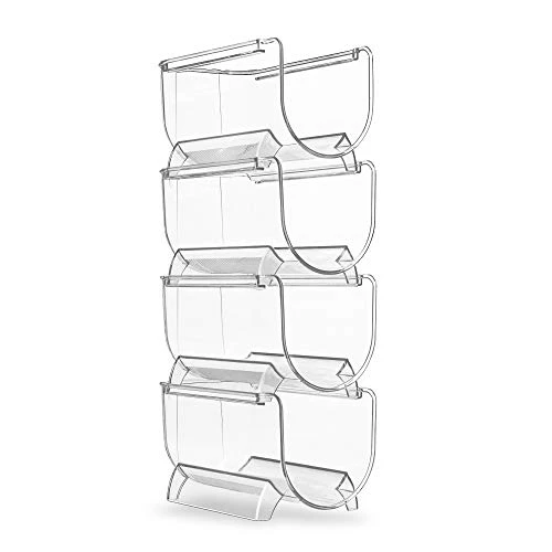 Vtopmart Refrigerator Wine And Water Bottle Holder, 4Pack Stackable Plastic Wine Rack Storage Organizer For Fridge, Cabinet, Pantry, Kitchen Countertops, Clear 7 Vtopmart Refrigerator Wine And Water Bottle Holder, 4Pack Stackable Plastic Wine Rack Storage Organizer For Fridge, Cabinet, Pantry, Kitchen Countertops, Clear - Image 5